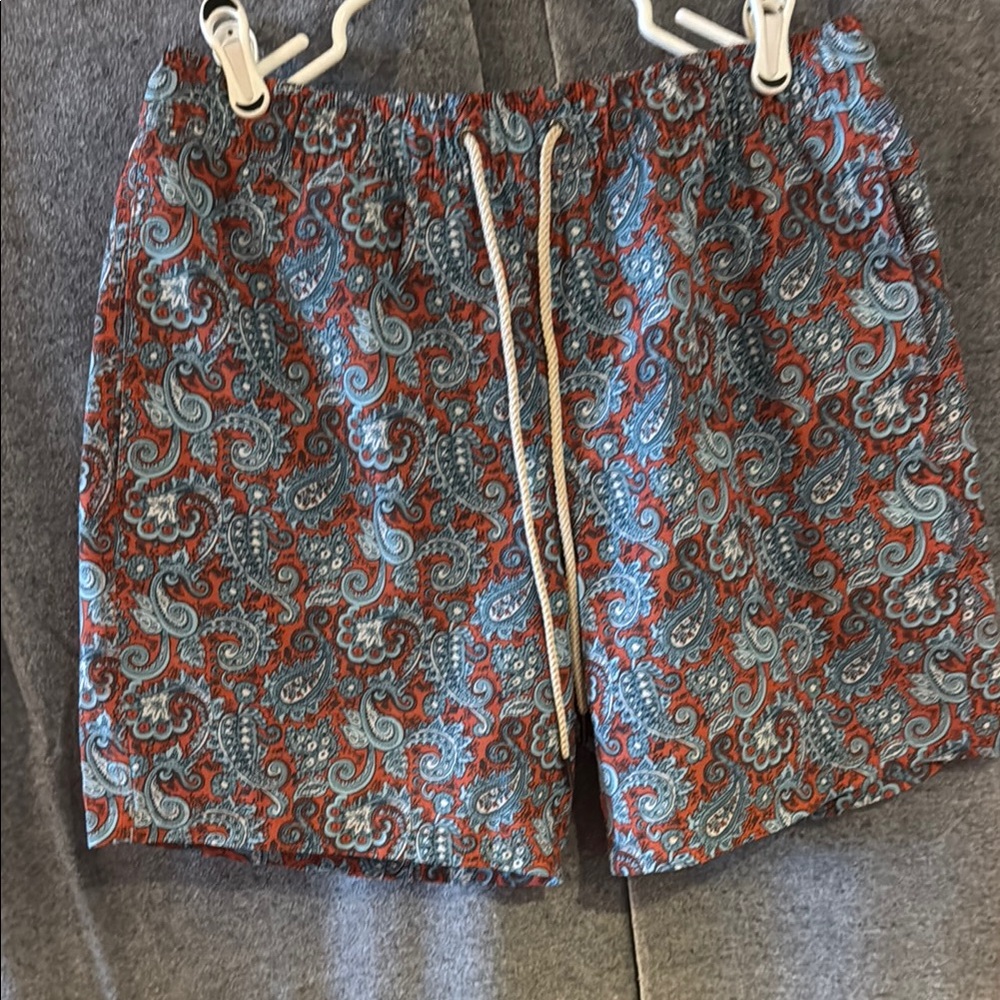 Paisley Patterned Men’s swim trunks NWOT